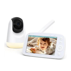 2025 Upgraded Baby Monitor with Night Lamp, 5'' IPS Screen Video Baby Monitor... - Bild 1 von 9
