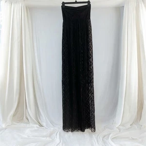 Y2K Maxi Babydoll Kleid M Witchy Spitze Fee Goth dunkel Cottagecore Whimsigoth - Bild 1 von 8