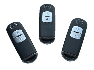 3 x Mazda 2 button  keys,  type 49 chip - Image 1 of 2