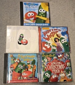 Lot 5 VeggieTales CDs A Very Veggie Christmas\Singing Christmas Tree\Sing ALongs - Imagen 1 de 2