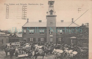 Sherbrooke Quebec PQ Canada - FIRE STATION & BRIGADE - Postcard - Picture 1 of 2