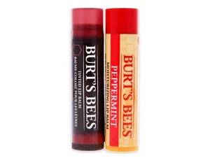Burts Bees Burts Bees Lip Balm Kit Unisex Lip Balm Peppermint, Red Dahlia-NEW - Picture 1 of 1