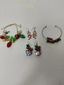 Vintage Urlaub/Weihnachten Ohrhänger 4er Set - Bild 1 von 7