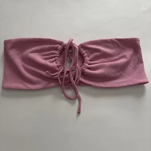 Damen Sommer Tie Up Rosa Mini Röhre Top Garage Größe Small - Bild 1 von 3