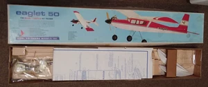 Vntg Carl Goldberg EAGLET 50 R/C Model Balsa Wood Airplane Kit - NIB, NEW - Picture 1 of 10