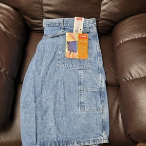 Vintage Wrangler Hero Carpenter Shorts Denim Gr. 42 Neu mit Etikett - Bild 1 von 5