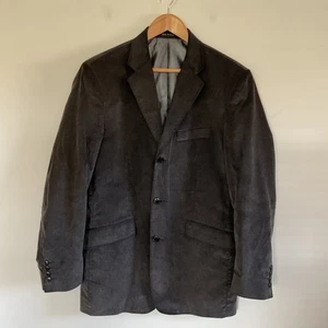 Adolfo Chocolate Brown Corduroy Cotton Mens Blazer Jacket Sport Coat Sz 40R - Picture 1 of 10