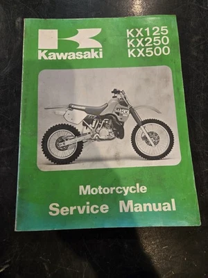 Manual de reparación de taller de servicio OEM 1988 Kawasaki KX125 KX250 KX500 99924-1101-01 Foto 1 de 4