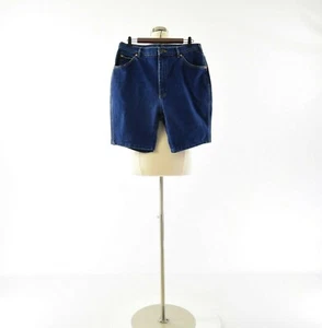 90s Vintage Womens 22 Dark Wash High Waist Lee Shorts Stretch 8.5" Inseam - Picture 1 of 10