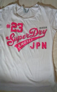 Superdry, T-Shirt, Damen, weiß, neon, Größe S, white + pink - Bild 1 von 11