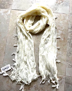 CREAM Scarf / wrap / hijab Chiffon CRINKLE Type - Picture 1 of 1