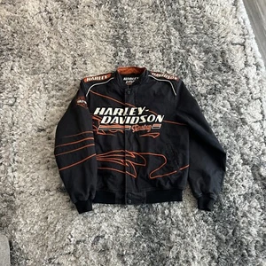 Harley Davidson Racing Screamin' Eagle Herren Motorrad Jacke Schwarz Größe M - Bild 1 von 12