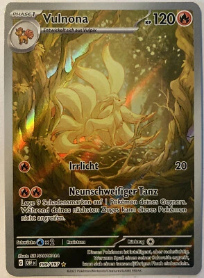 Pokemon Vulnona Art Rare | Deutsch 199/197 Obsidian Flammen | Near Mint - Bild 1 von 2