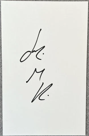 Julianna Margulies Signed In Person 5x8 Index Card In Top Loader - Authentic Cover