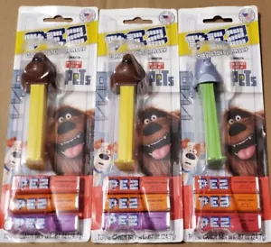 PEZ The Secret Life of Pets Duke Chloe Lot of 3 Pez Candy Dispensers New Sealed - Picture 1 of 5