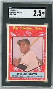 1959 Topps Willie Mays #563 All-Star SGC 2.5
