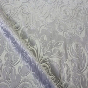 Brocade Scroll Velvet Fabric, Ideal Embossed Material for Upholstery Tablecloths - Picture 1 of 39