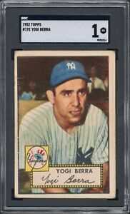 1952 Topps #191 Yogi Berra ^^ New York Yankees HOF  SGC 1