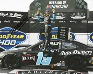 AUTOGRAPHED 2021 Martin Truex Jr. #19 Auto Owners DARLINGTON RACE WIN (Victory L - Picture 1 of 1