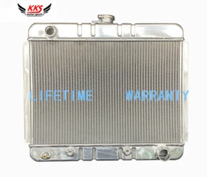 KKS6267 3 ROW ALUMINUM RADIATOR FIT 62 63 64 65 66 67 CHEVY NOVA II V8 POLISHED - Picture 1 of 8