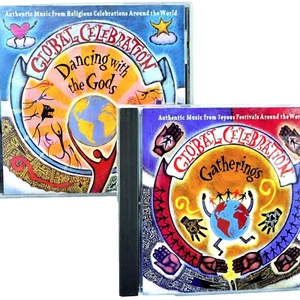 Global Celebration 2 CD Bundle Gatherings Dancing With The Gods World Music 1993 - Picture 1 of 3