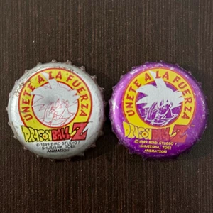SET DE 2 CHAPAS REFRESCO ZUBBA GRUPO AGA DE GUADALAJARA DRAGON BALL MÉXICO 1999 - Imagen 1 de 4