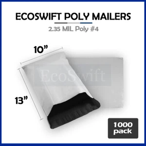 1000 buste postali 10 x 12 ECOSWIFT BIANCHE POLI BUSTE SIGILLANTI 2,35MIL - Foto 1 di 6