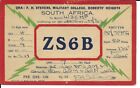 QSL  1933 Stevens Military  College South Africa   radio card