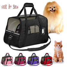 Pet Dog /Small Cat Carrier Soft Sided Comfort Bag Travel Case Airline Approved