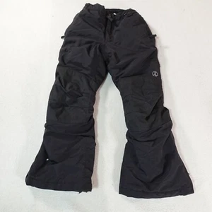 Lands End Squall Snow Pants Youth 7 Black Grow A Longs Insulated Distressed - Picture 1 of 24