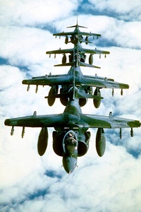 U.S. Marine Corps AV-8B Harrier II Jet Formation Desert Shield Photo Poster Art - Picture 1 of 1