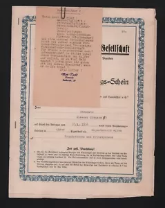 Dresden, Cover 1936, United Insurance Company for Land Home Ownerships - Picture 1 of 2