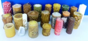 Große alte Reliefkerzen mit verschiedene Motiven -#A - Bild 1 von 55