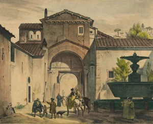 ROM / ROMA - Avanzi della Chiesa di S. Cosimato. Trastevere in Roma - Gail, 1829 - Picture 1 of 2