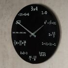 Wanduhr aus Glas 35cm rund - Mathe Mathematik Zahlen Formeln Design Uhr Glasuhr