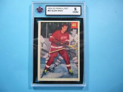 1954/55 PARKHURST NHL HOCKEY CARD #40 GLEN SKOV KSA 8 NM/MT SHARP!! 54/55 PARKIE - Image 1 of 4