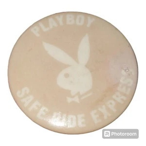 Vintage Playboy Safe Ride Express Bunny Rare Pinback Pin - Picture 1 of 3
