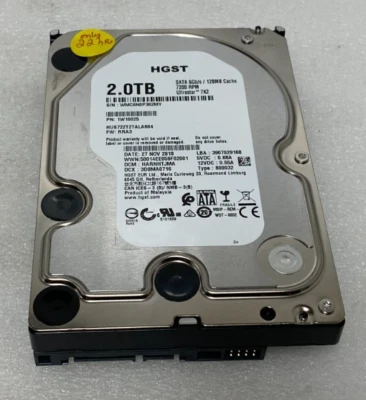 HUS722T2TALA604 HGST 2TB Ultrastar 6Gb/s 128MB 7.2K RPM 1W10025 SATA 3.5" HDD - Image 1 of 2