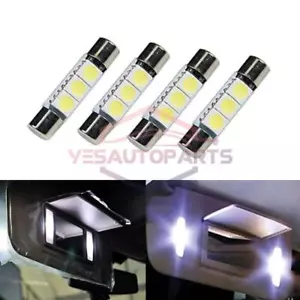 4X 5050 3-SMD 31mm 6641 Fuse LED Bulbs Vanity Mirror Light Sun Visor Lamp White - Picture 1 of 12