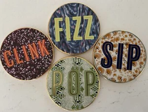 Anthropologie Set Of 4 Gisele Coasters (Limited Edition) HTF - Picture 1 of 7