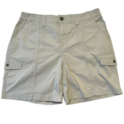 Style & Co. Shorts cargo cintura média ajuste relaxado cáqui tamanho 14 novo com etiquetas viagem casual - Imagem 1 de 4
