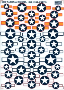 Print Scale 0003-48 - VVS USAF National Insignia 1942-1943 Part 2 World War - Bild 1 von 12