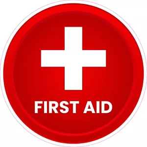First Aid Cross Logo (red and white) Vinyl Bumper Sticker Window Decal Multiple - Picture 1 of 1