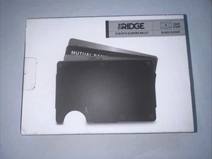 Portefeuille Ridge Slim Blocage RFID Bracelet Cash NOIR MINUIT - CUIR NEUF - Photo 1 sur 2