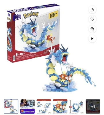 MEGA Pokemon Building Set HNT95 Magikarp Evolution Set Brand New - Image 1 of 4