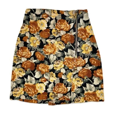 Minifalda lápiz tapiz pana floral terrosa Guess by Georges Marciano de colección Foto 1 de 4