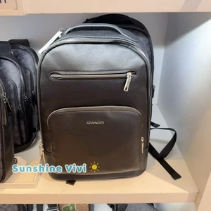 Neu mit Etikett Coach Ethan Rucksack Leder CZ391 metallisch/schwarz für Herren - Bild 1 von 5