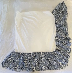 Falda Cama Ralph Lauren King Tamarindo Porcelana Azul Chinoiserie Pájaro Polvo Volantes - Imagen 1 de 7