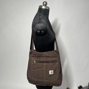 Brown upcycled carhartt tote bag / cross body bag - Picture 1 of 6