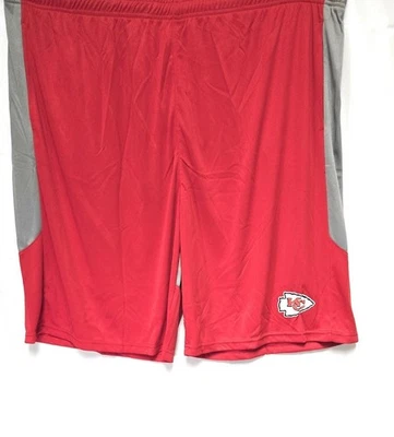 男式 Fanatics NFL 堪萨斯城酋长队大码涤纶标志足球短裤 — 第 1/4 张图片